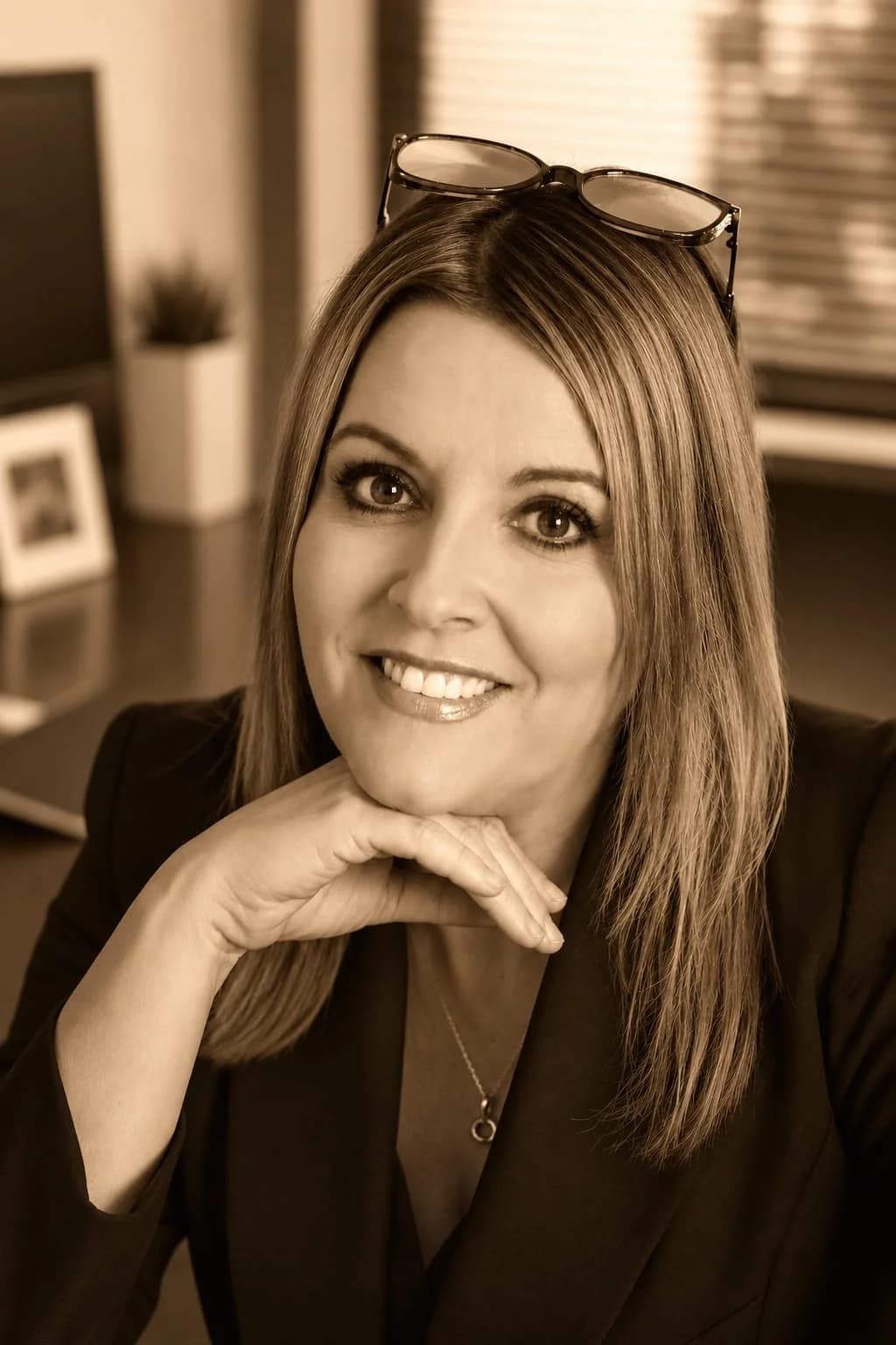 Caroline Reed, Founder and Director of The Nervous System Institute, in a professional portrait with warm natural light.